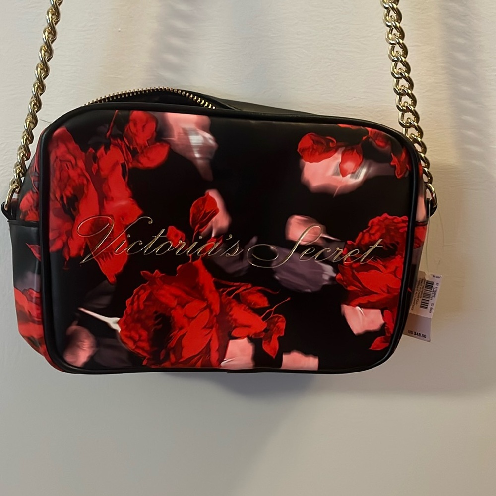 Floral Black Crossbody Bag